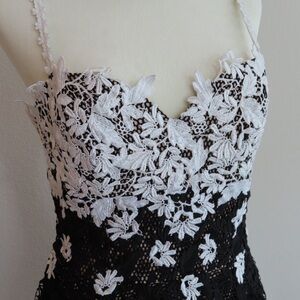 NEW Basix Black Label Black and White Gown